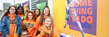 YOUNG PEOPLE UNVEIL YOUTH ZONE SITE HOARDINGS